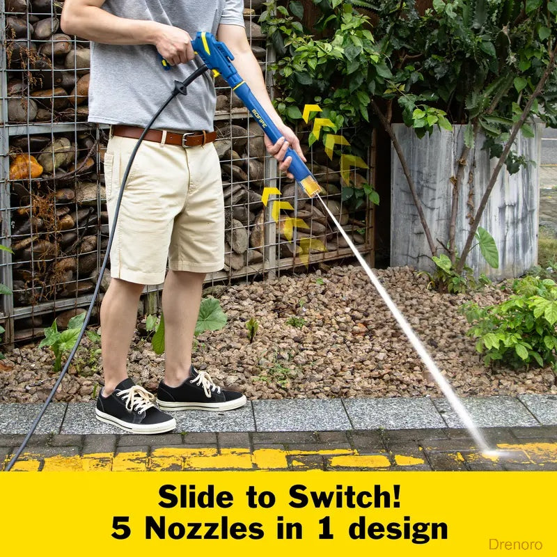5-in-1 Pressure Washer Gun with Foam Cannon & 5 Spray Nozzles