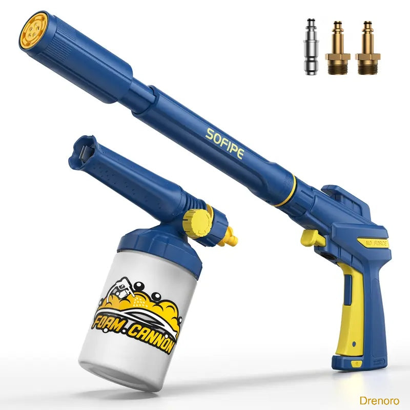 5-in-1 Pressure Washer Gun with Foam Cannon & 5 Spray Nozzles