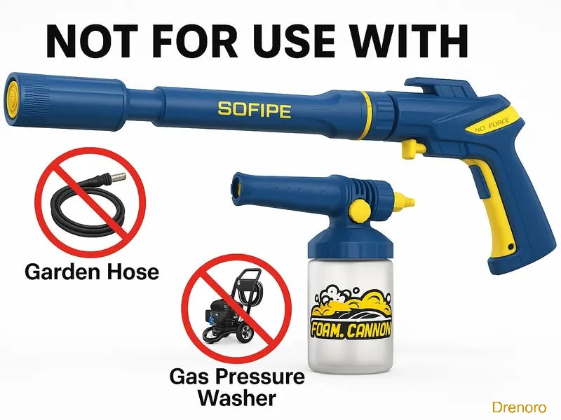 5-in-1 Pressure Washer Gun with Foam Cannon & 5 Spray Nozzles