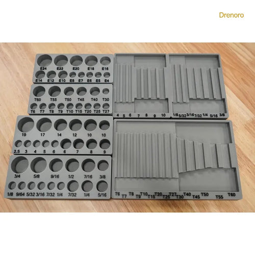87-Piece Bit Socket Organizer Tray – Compatible with Harbor Freight Set