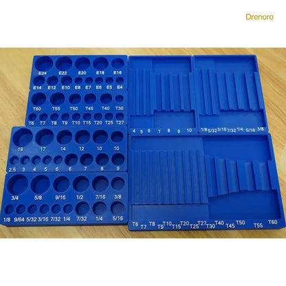 87-Piece Bit Socket Organizer Tray – Compatible with Harbor Freight Set